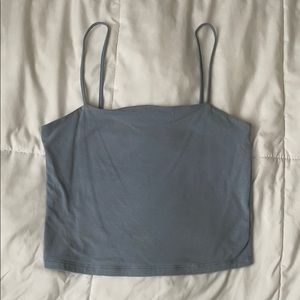 blue crop top